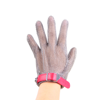 Korte handschoen met vijf vingers en plastic band