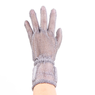 Vijfvinger 8 cm lange handschoen met veerriem