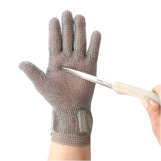 Длинные перчатки с пятью пальцами длиной 8 см и ремешком на крючке