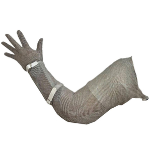 Chain Mail Full Arm Glove with Shoulder Strap