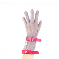 Five Finger 8CM Long Glove With Plastic Strap