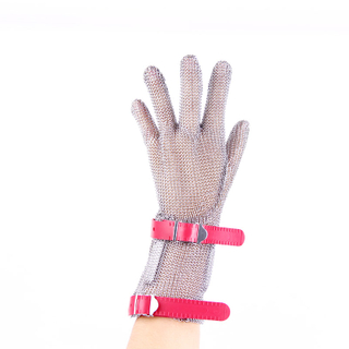 Five Finger 8CM Long Glove With Plastic Strap