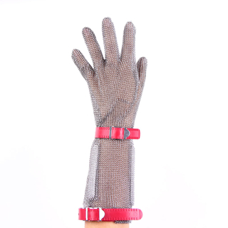 Five Finger 15CM Long Glove With Plastic Strap