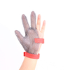 Three Finger Short Glove With Textile Strap