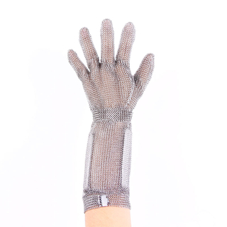 Vijfvinger lange handschoen met haakriem