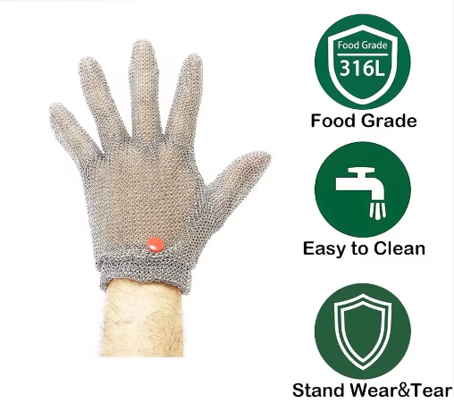 Cut Resistant Chainmail Five Finger Gloves China