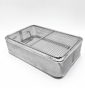 304 316 316L Stainless Steel Wire Mesh Disinfection Baskets for Medical Ultrasonic Cleaning Filter Boxes