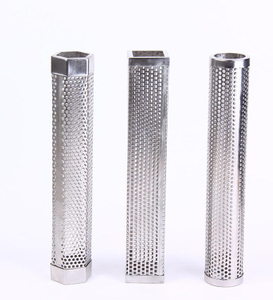304 Stainless Steel Perforated Mesh Cold Smoke Tube — BBQ Wood Pellet Smoker Accessory, Metal Cooking & Baking Box Set