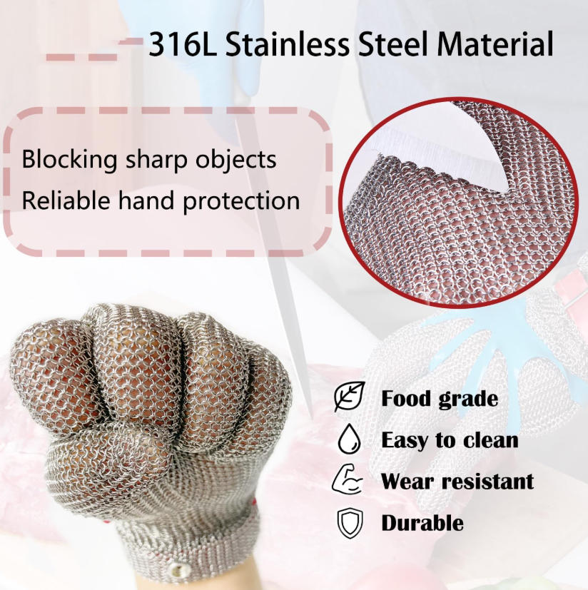 316L Stainless Steel Chainmail Gloves Wholesale