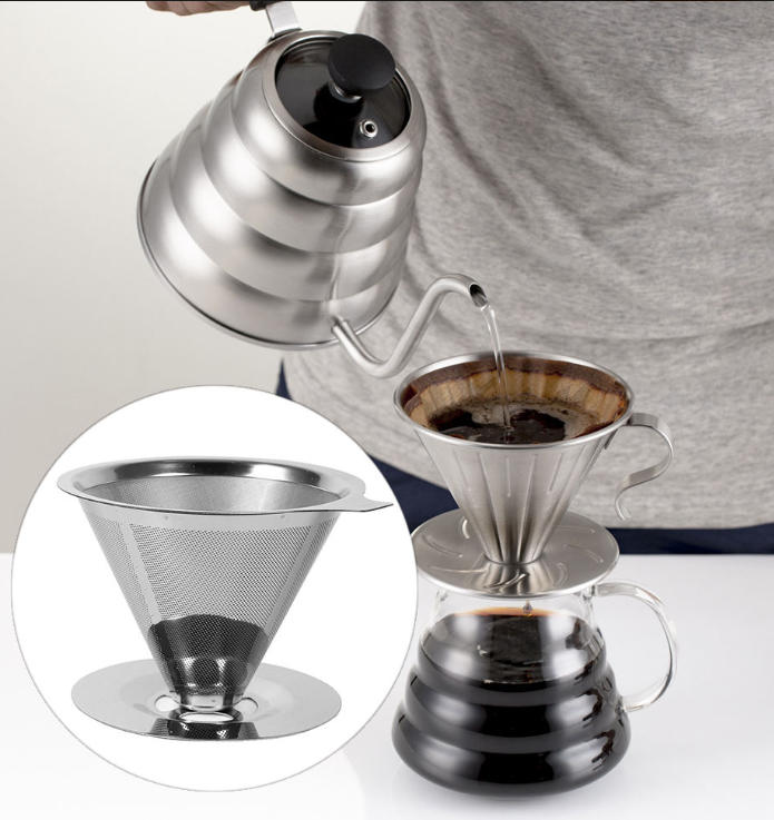 Eco-Friendly Reusable Stainless Steel Ultra-Fine Coffee Filter Mesh — Food-Grade Drip Brewing Filter, Wholesale Available11