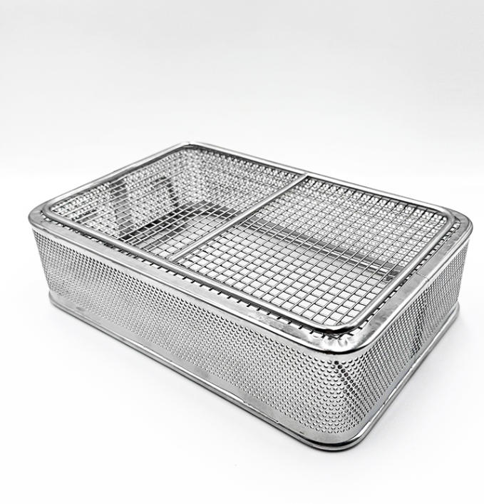 304 316 316L Stainless Steel Wire Mesh Disinfection Baskets for Medical Ultrasonic Cleaning Filter Boxes